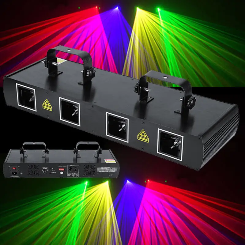 

Free shipping RG stage effect laser projector dmx control for dj disco beam wash spot patterns light work with moving head