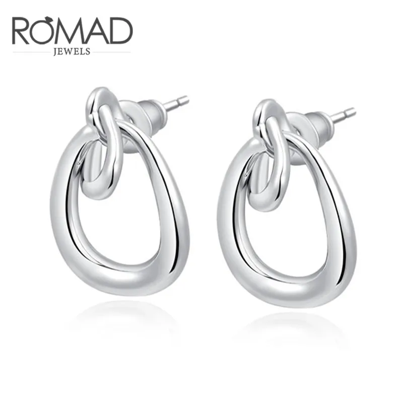 ROXI бренд romad белые золотые для ушей серьги гвоздики женщин Роскошные Platium Сережки