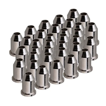 

Yibuy 30pcs Chrome Metal Through Body String Mounting Ferrules