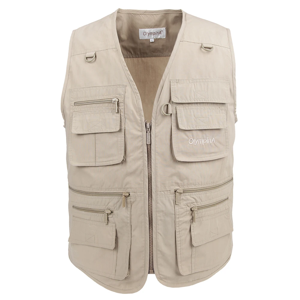 Photography Vests Man Cotton Casual Wasitcoat For Men Vest With Many