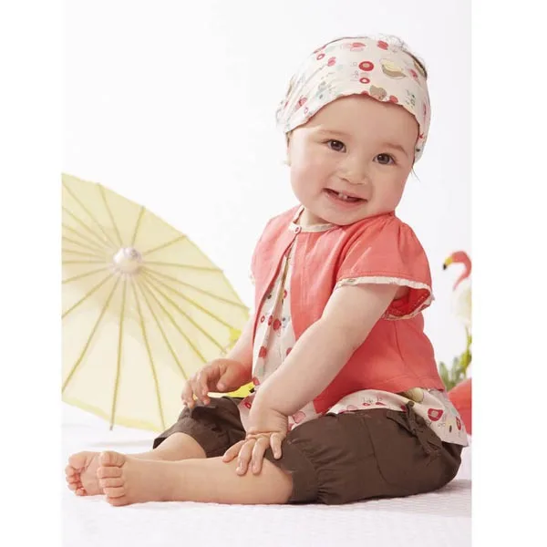 

Newest Baby Girls Fruits Print Pattern Shorts Seleeves Top Pants Hat Clothes Set 0-3 Years Clothes