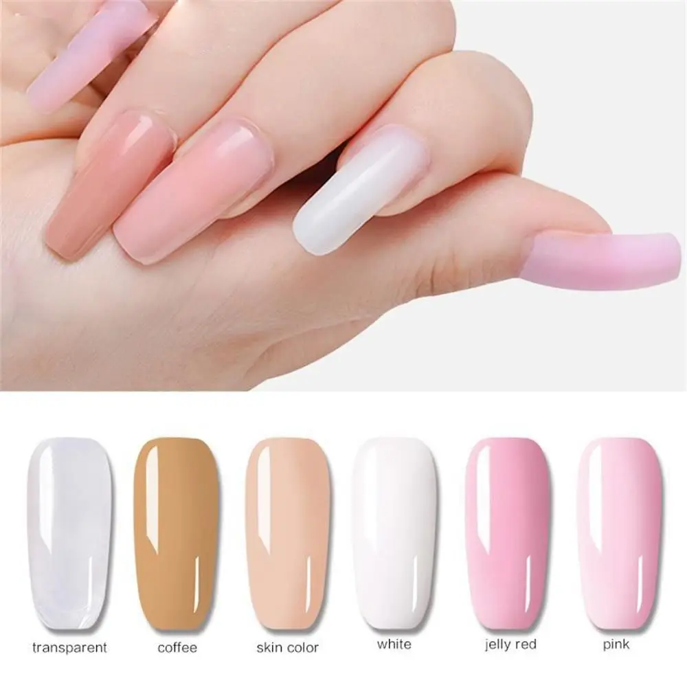 New Clear Poly Gel Finger Extension Pink Jelly Polygel Quick Building ...