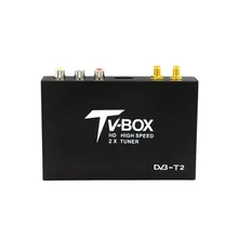 160-200 км/ч 2 антенны DVB T2 автомобильный 2 мобильный чип цифровой автомобильный тв-тюнер HD 1080P DVB-T2 автомобильный ТВ-приемник для автомобиля gps