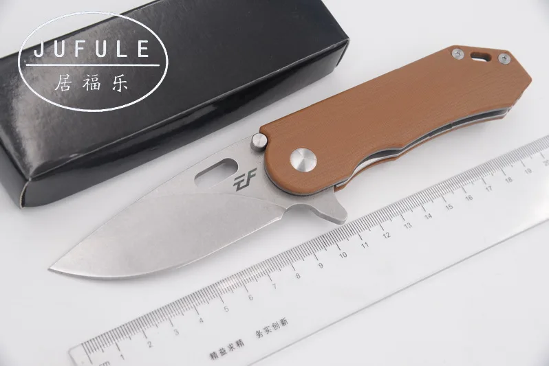 JUFULE 1883 тигровый шарикоподшипник складной D2 лезвие G10 стальная ручка Открытый