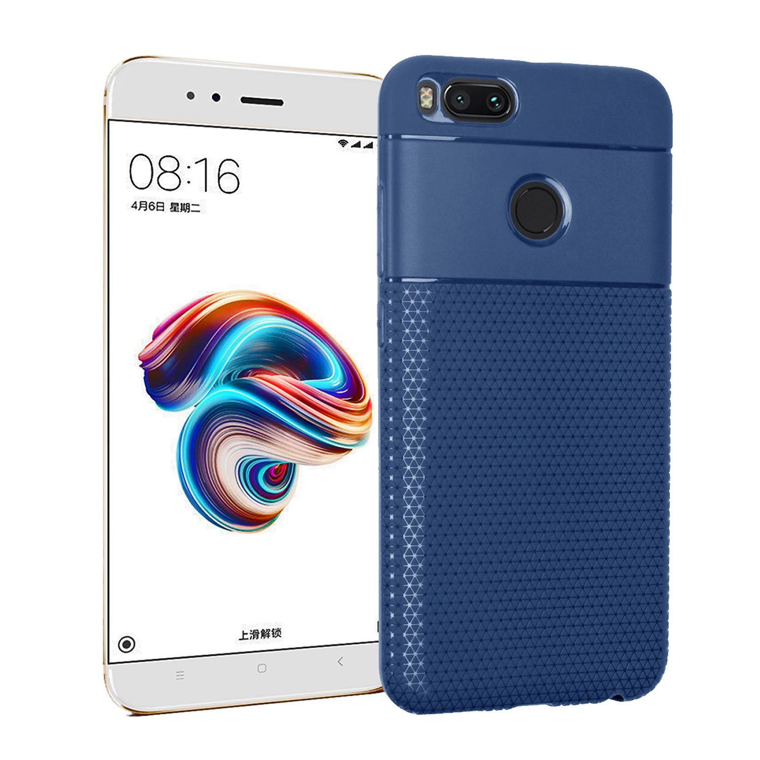 Для Xiaomi Mi A1 A2 5X 6X чехол тонкий треугольная сетка рельефный мягкий гелевый