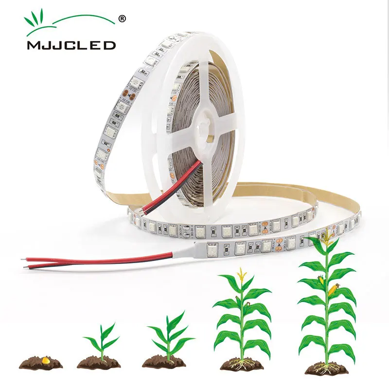 

2M 3M 5M LED Led Grow Light Strip SMD 5050 Waterproof IP65 DC12V DIY Growth Lamps For Greenhouse Hydroponic Plant Growing