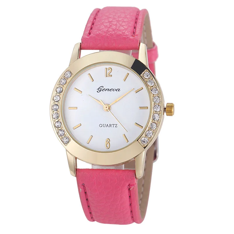 

2018 Luxury Female Brand Fashion Watch Diamond Analog Leather Band Quartz Wrist Watches Women Relogio Feminino