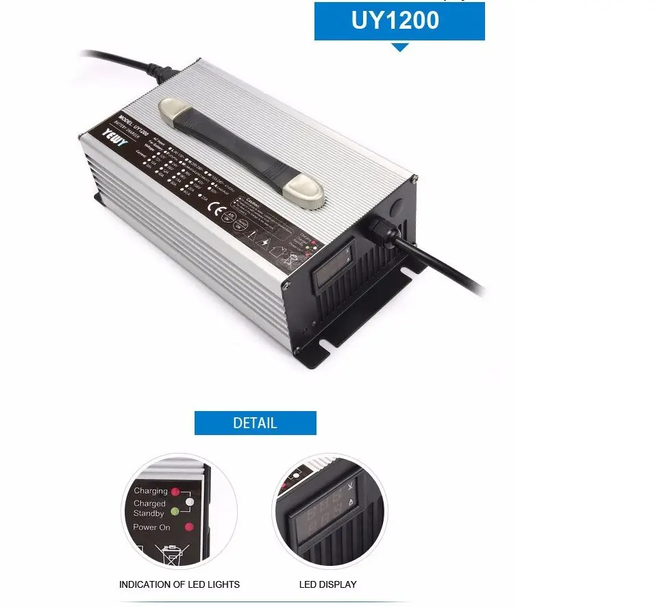 UY2000 зарядное устройство 2000 w 16 s 48 v/58,4 v 30a вилочный погрузчик lifepo4 зарядное устройство