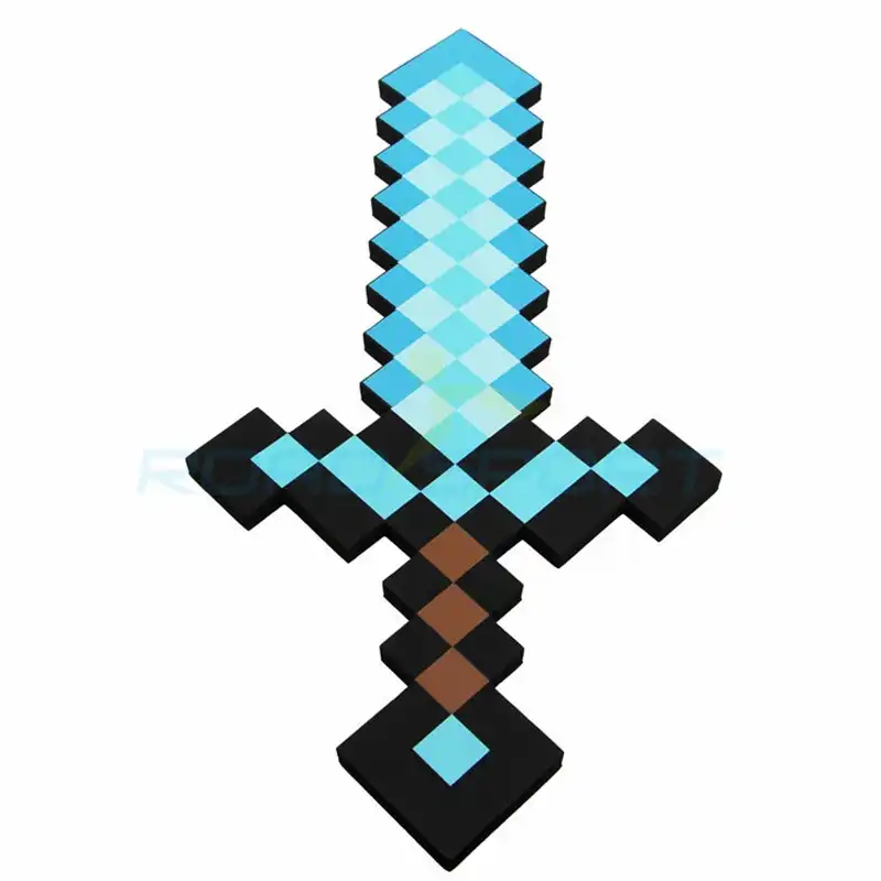 Новые детские игрушки для красивое слитное на день рождения Рождественский подарок 20-60 см игрушки меч из пенопласта киркомотыга игра Minecraft ...