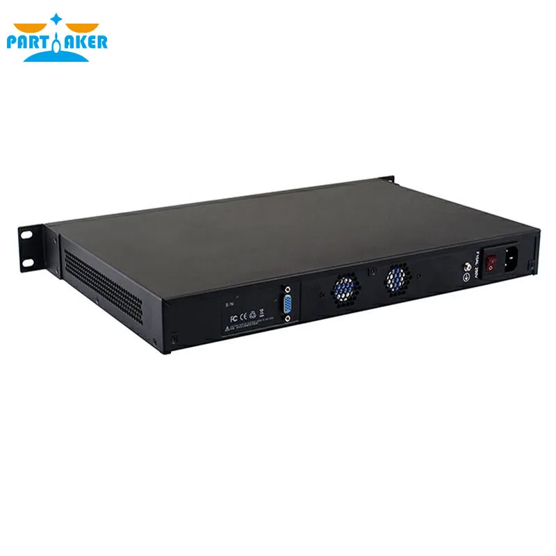 R12 Intel Dual Core N2600 N2800 PFSense с монтажным кронштейном Ears 4 порта LAN PARTAKER 4G RAM 64G SSD|Сетевой