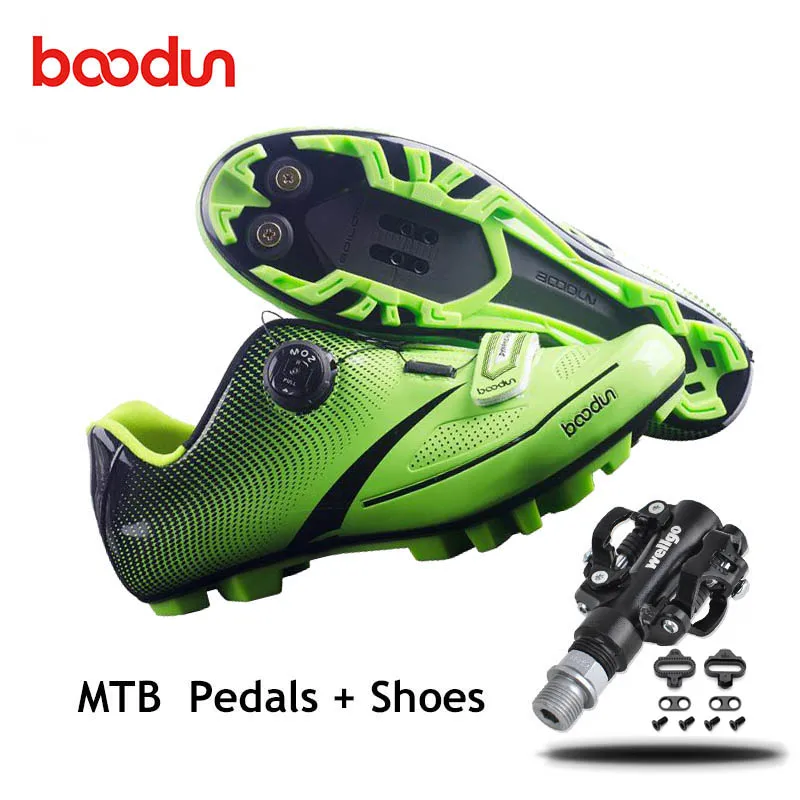 

BOODUN 2019 Men MTB Cycling Shoes Sapatilha Ciclismo Mtb Breathable Mountain Bike Self-locking SPD Pedals Bicycle riding Shoes