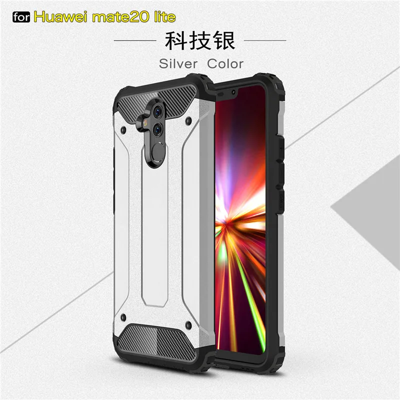 Чехол wolfrole Huawei Mate 20 lite противоударный мягкий силиконовый + жесткий пластиковый