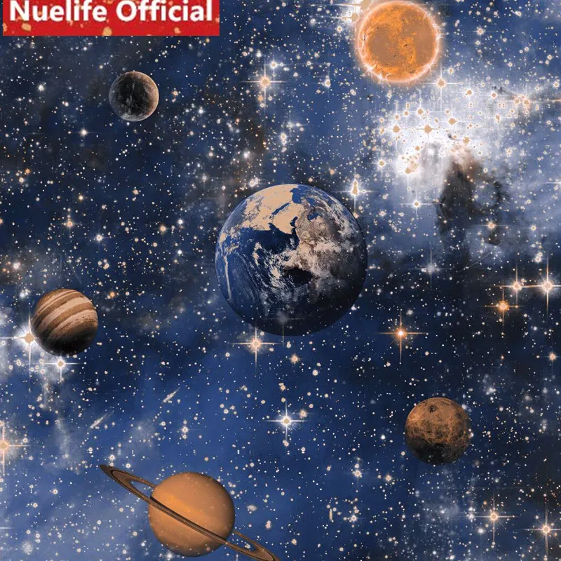 Us 22 45 50 Off Outer Space Planet Cosmic Planet Pattern Wallpaper Ceiling Top Kids Room Study Living Room Bedroom Background Wall Paper A5 In
