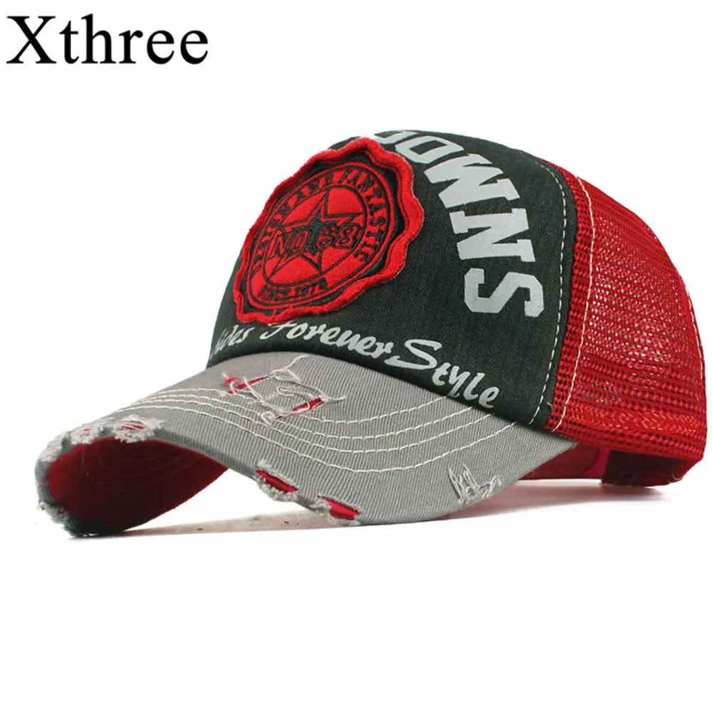 

Xthree fashion mesh baseball cap for women men's summer cap snapback Hat for men bone gorra casquette fashion hat
