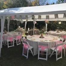 10 шт. стул пояса с бантами органза галстук задняя крышка ups Галстуки Для Свадьба приемные мероприятия банкеты украшения для стульев