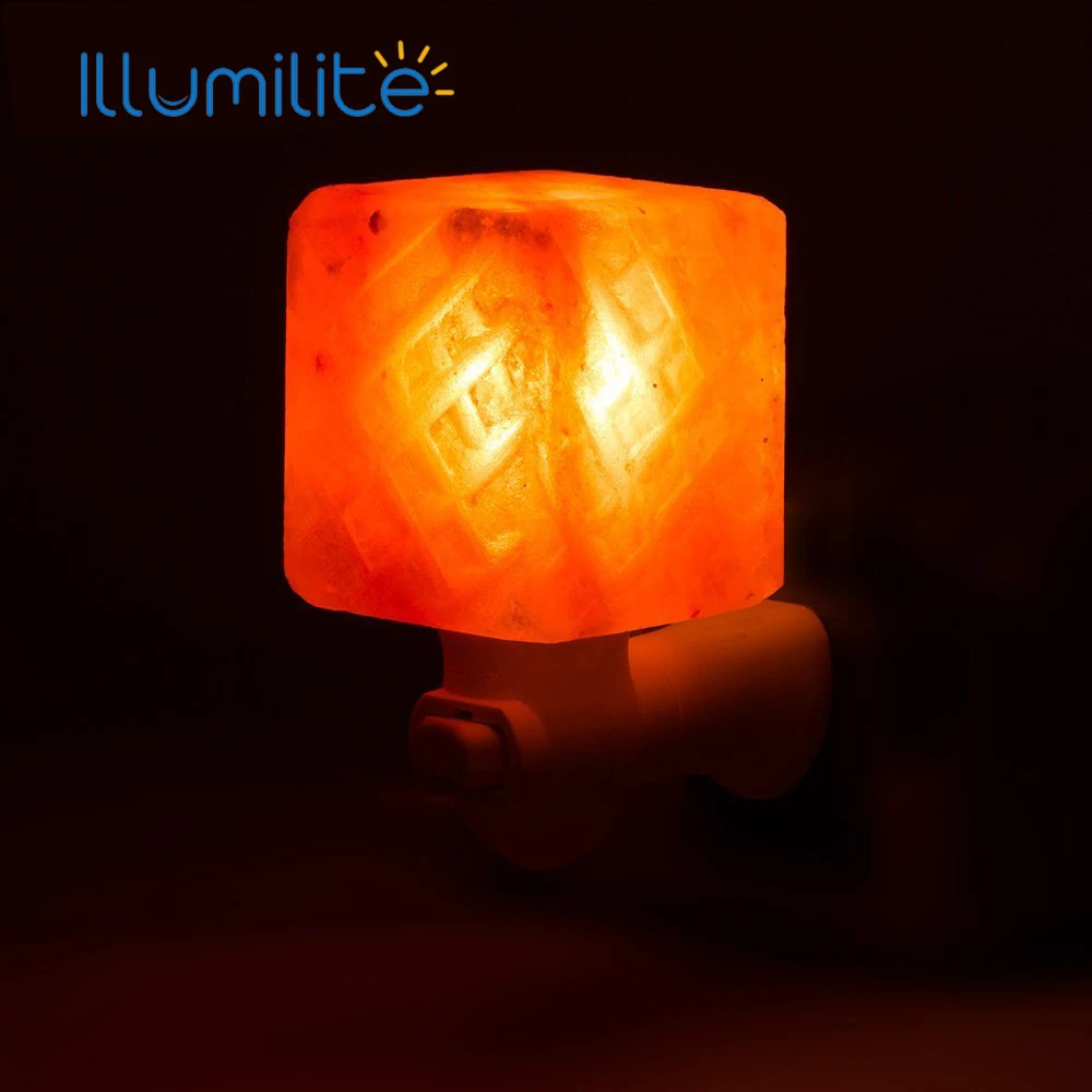 Natural Himalayan Wall Salt Night Light Nursery Lamp Mosaic Shape Mini