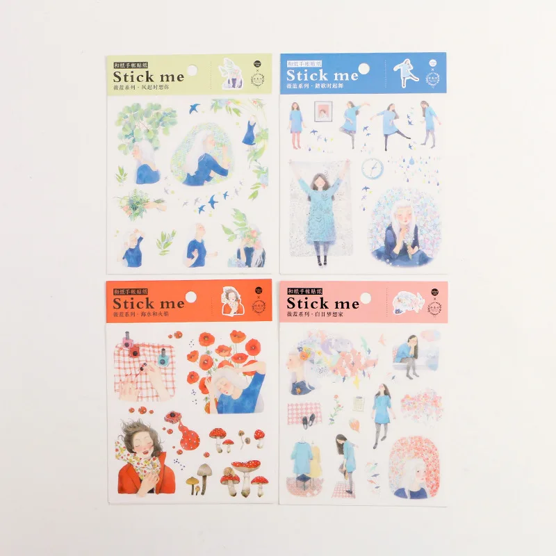 

Cute Girl Life Theme The Red Me Paper Sticker 1 Sheet 12*16cm