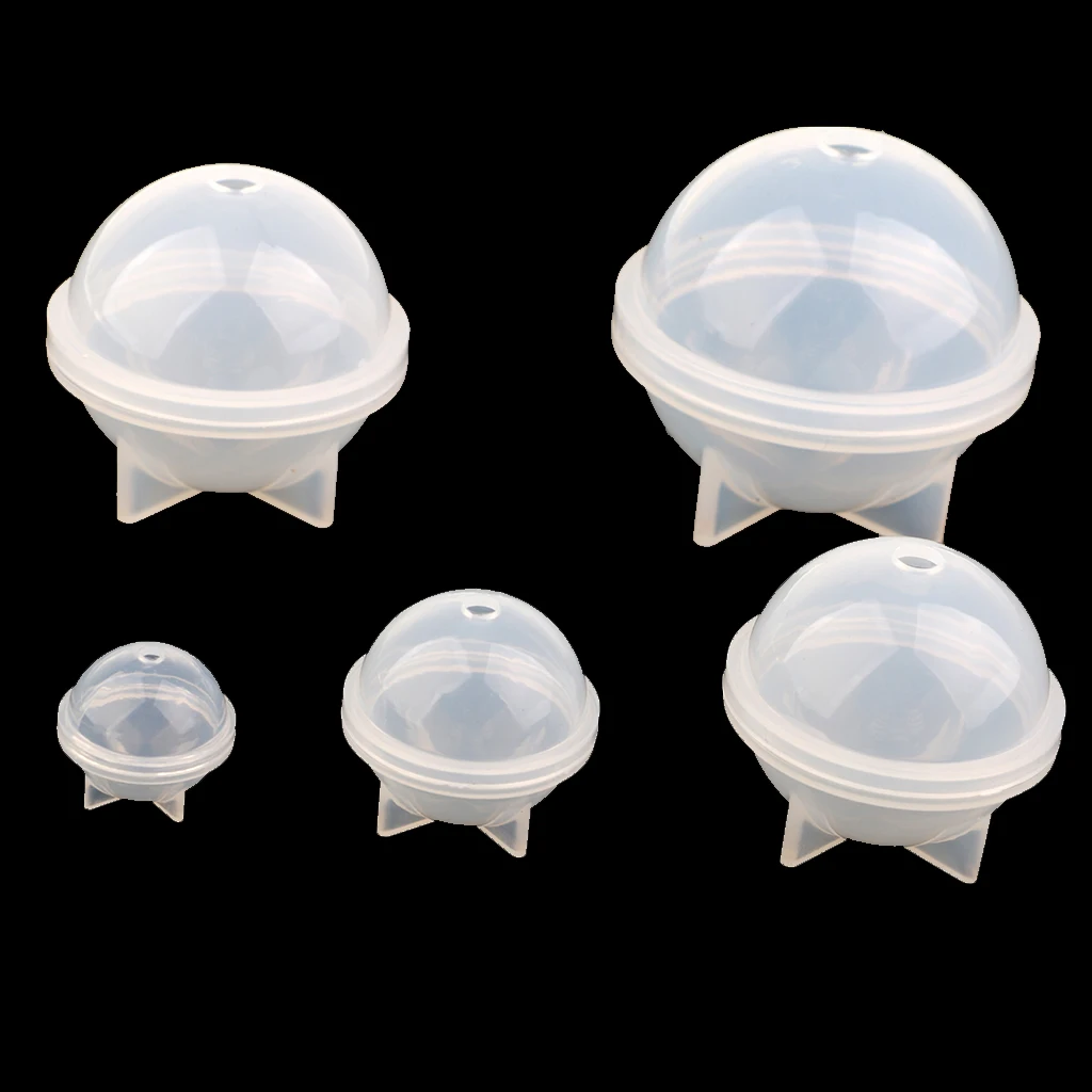 

5 Sizes Sphere Ball Shape Silicone Mold Mould for Resin Casting Jewelry Making Tool Color Modulation Handmade DIY Accessory