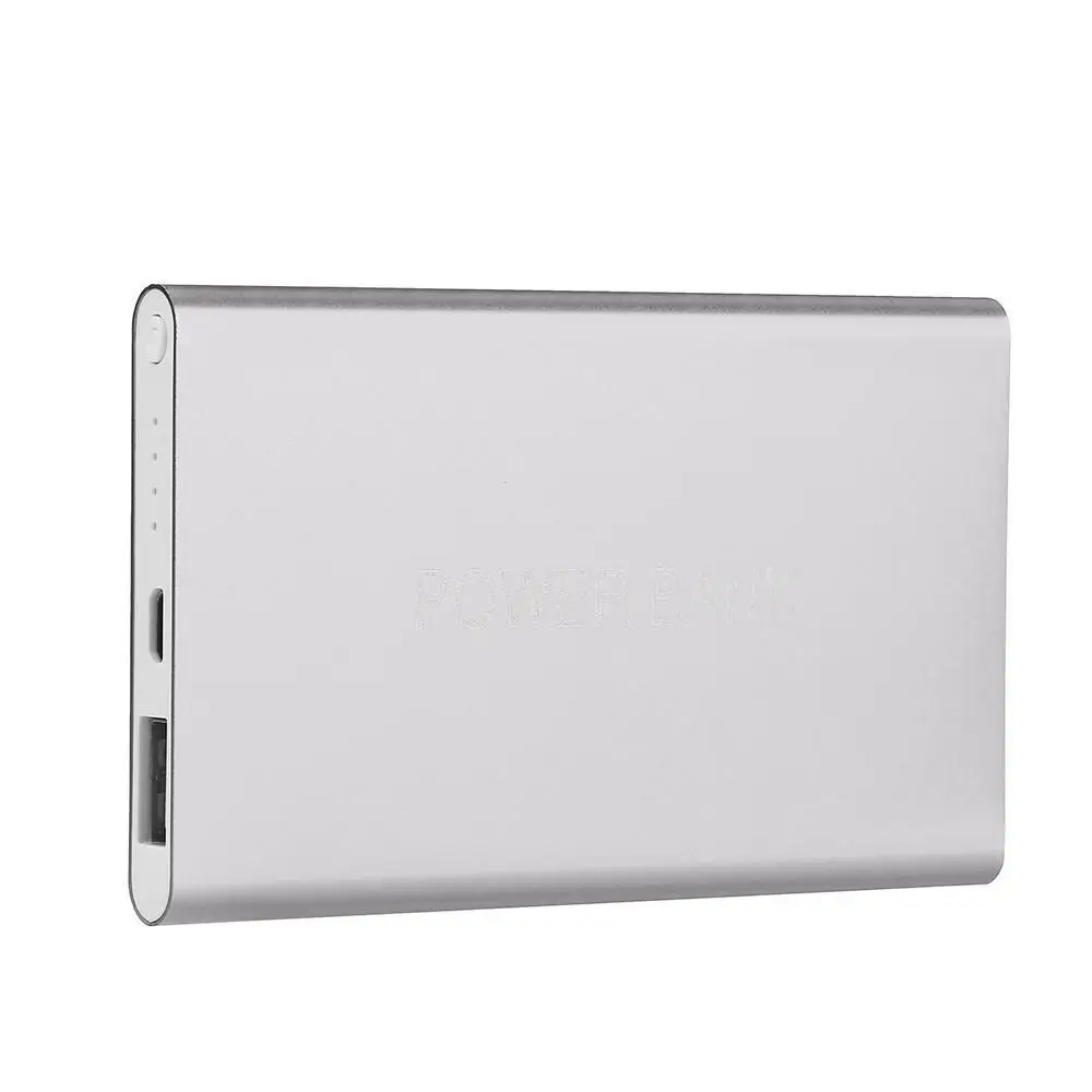 Ultra-thin Portable 5000mAh 18650 Lithium Batteries Charge External Battery Pack Powerbank For Xiaomi MI iphone X Phone Mobile