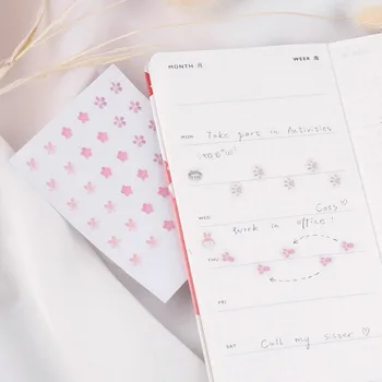 

4 pcs Weather sakura pet doll fastener Roman holiday paper sticker bag heteromorphism decora DIY scrapbooking sticker stationery