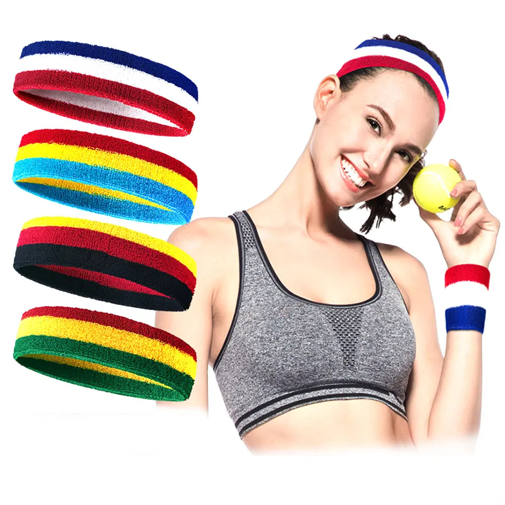 

1Pcs Non Slip Cotton Sports & Fitness Athletic National Flag Headbands - Athletics, Yoga, Basketball, Running, Football