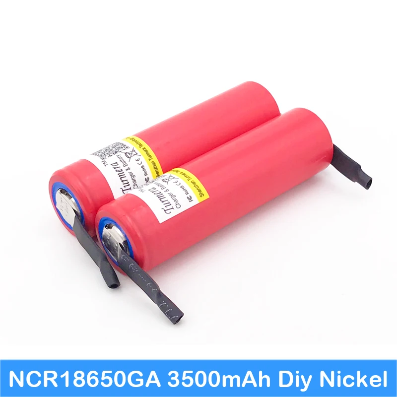Original GA 18650 battery 3.7V 3500 mAh NCR18650GA+thick welded strips 30Amps Unloading Rechargeable Battery /screwdriver 12v se Original GA 18650 battery 3.7V 3500 mAh NCR18650GA+thick welded strips 30Amps Unloading Rechargeable Battery /screwdriver 12v se