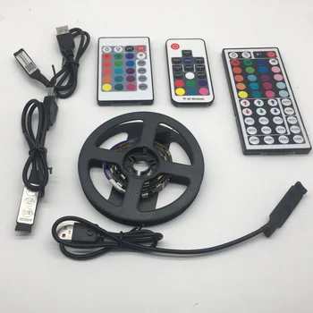 

USB LED Strip Light SMD 5050 Bluetooth 3 17 24 44 key controller 5V Tira LED RGB Tape cable strip light F TV Waterproof or Non