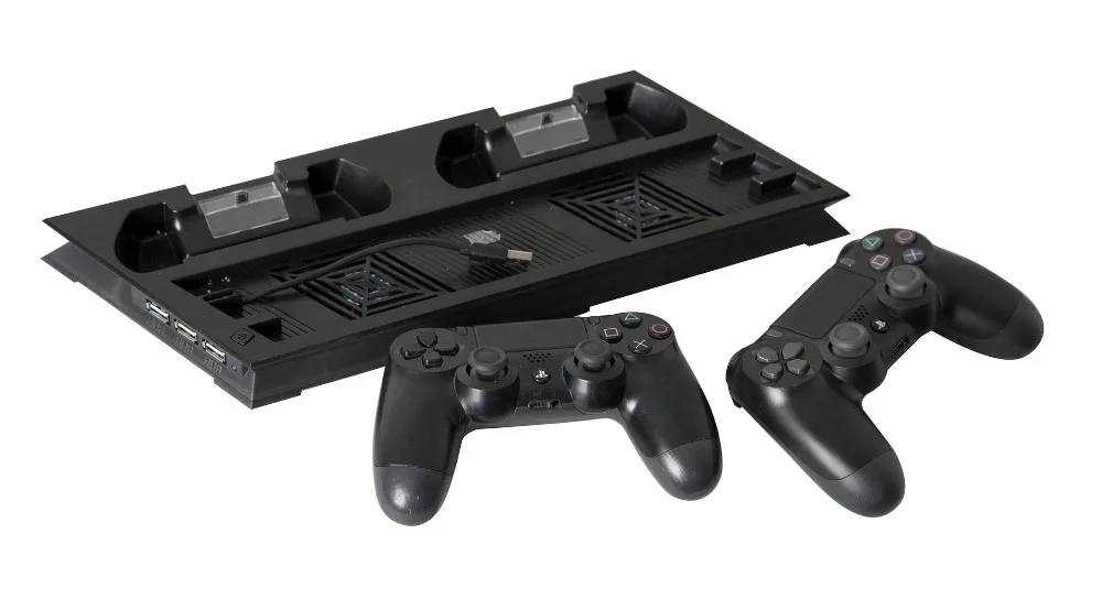 Online PS4 PRO Base de disipador de calor ventilador de refrigeración Vertical cargador soporte Dual controlador de carga Dock para Playstation 4 PS 4 Pro Accesorios