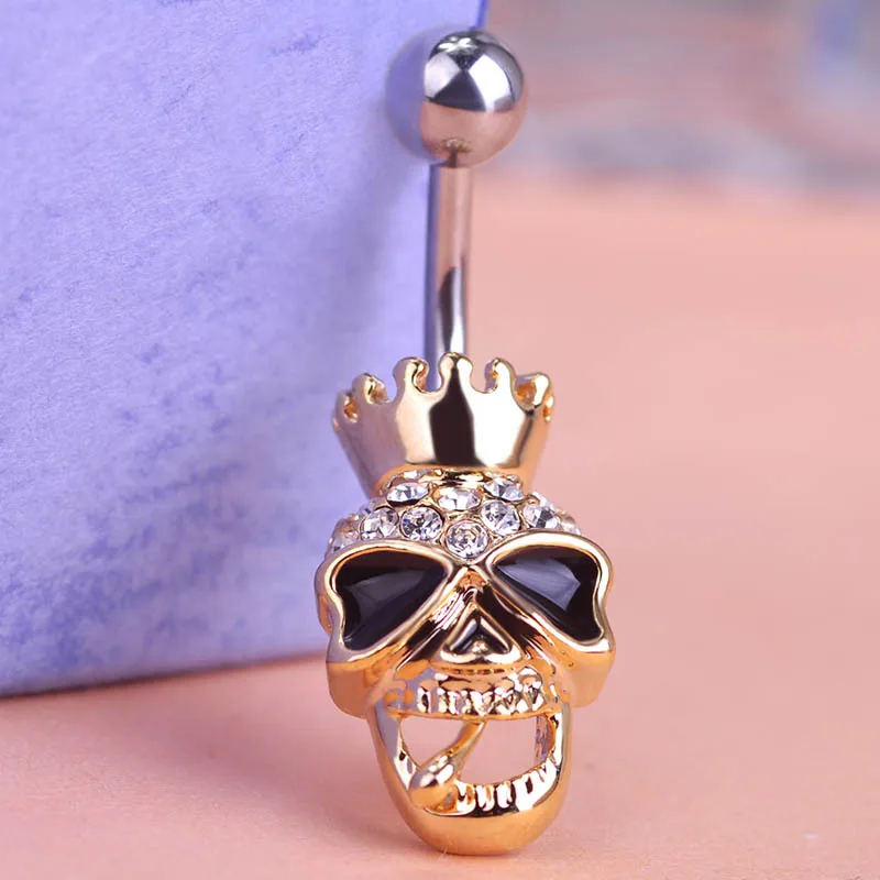 Мужское кольцо для пупка с эмалью в виде черепа|accessories wedding|jewelry starjewelry box ring bar |