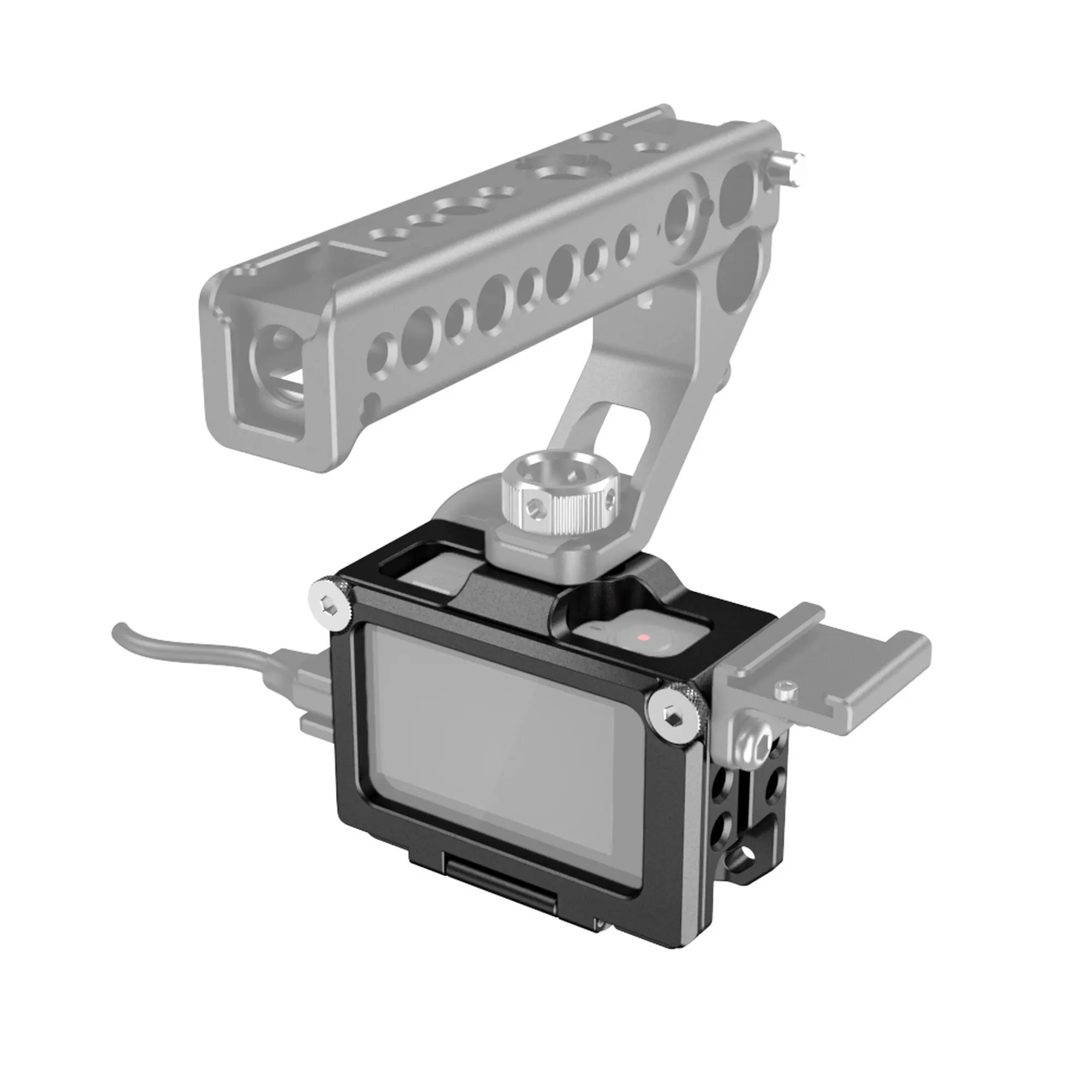 SmallRig ACTION Camera Cage Protective Case for DJI Osmo Action Camera Accessories W/ 52mm Adapter for Filters & Wide Angle Lens