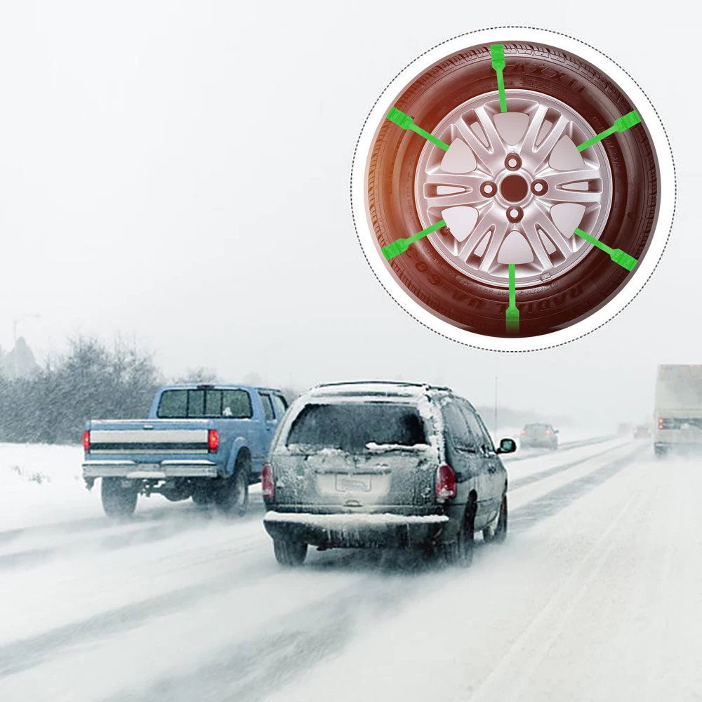 10 pcs Car Tire Wheel Snow Chains Anti-Slip Belt For and Mud Ground SUV Autocross Outdoor Offroad | Автомобили и мотоциклы