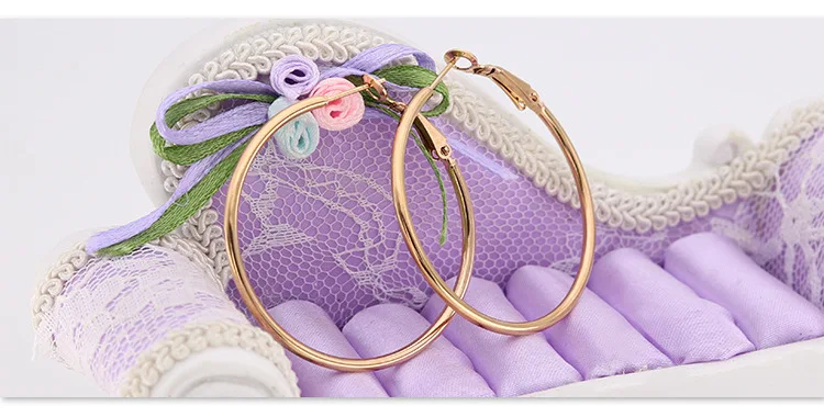 Элегантные серьги-кольца с преувеличением для чудо-женщины, ювелирные изделия из розового золота/серебра/черного/серьги золотого цвета