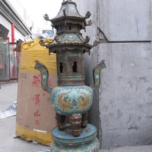 Песня voge gem S0674 Большой Бронза Медь перегородчатой Regius дворец Дракон курильница Курильница