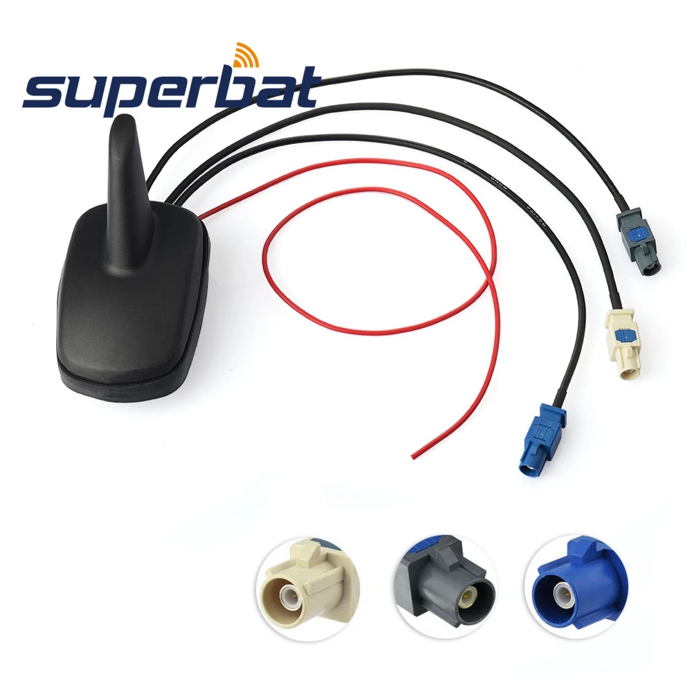 Superbat DAB/FM Car Digital Radio Amplified Aerial with GPS Roof Mount Antenna and SMA Aerial Replacement Cable for Auto DAB Superbat DAB/FM Car Digital Radio Amplified Aerial with GPS Roof Mount Antenna and SMA Aerial Replacement Cable for Auto DAB
