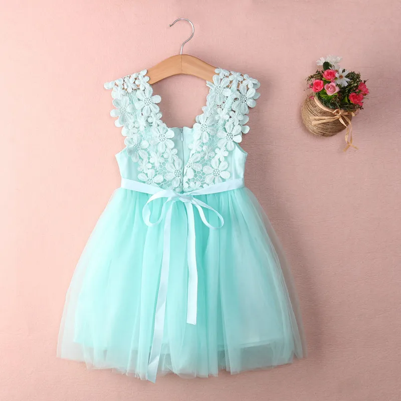 Girls Dress Cute Summer Dress for Baby Girl Clothes Party Lace Tulle Flower Gown Fancy Dridesmaid Dress Sundress Little Girls