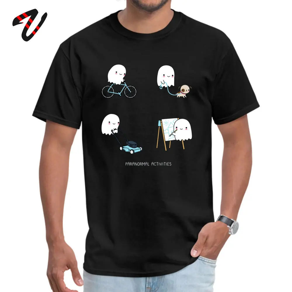 Paranormal activities Tees Classic O Neck Print Short Sleeve 100% Cotton Student T Shirts Fitness Tight Clothing Shirt Paranormal activities -29054 black