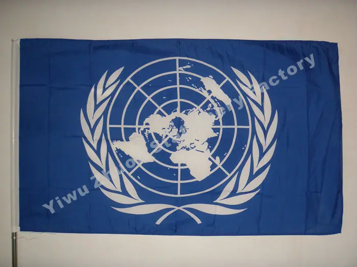 

United Nations Flag 150X90cm (3x5FT) 120g 100D Polyester Double Stitched High Quality Free Shipping
