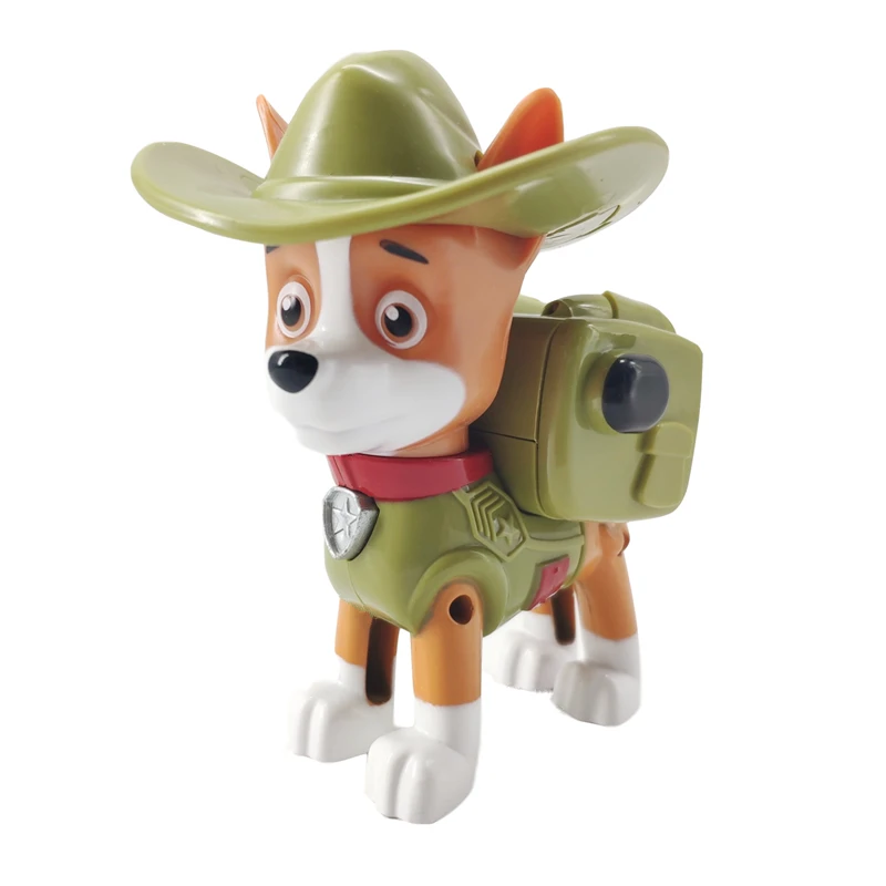Paw Patrol Jungle Rescue Dog Tracker Pull Back Music Patrol Car Toy PVC Anime Figure Action Model Doll Toys Kids Birthday Gift
