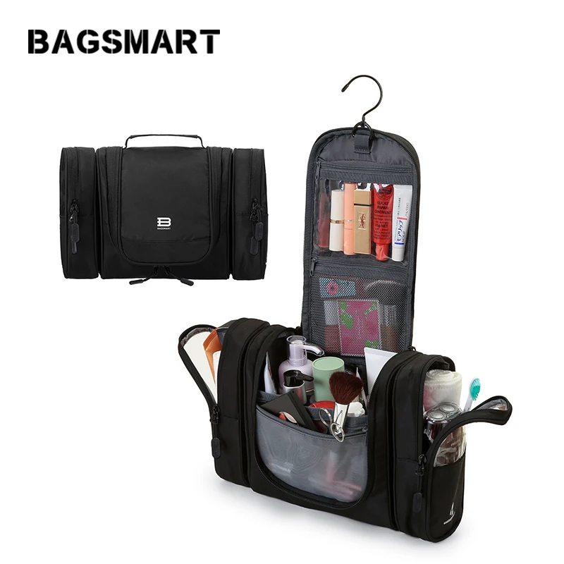 BAGSMART حقيبة مستحضرات تجميل ضد الماء النساء السفر أدوات الزينة حقيبة مستحضرات تجميل تخزين غسل يد متعددة الوظائف المنظم سفر حقيبة BAGSMART حقيبة مستحضرات تجميل ضد الماء النساء السفر أدوات الزينة حقيبة مستحضرات تجميل تخزين غسل يد متعددة الوظائف المنظم سفر حقيبة