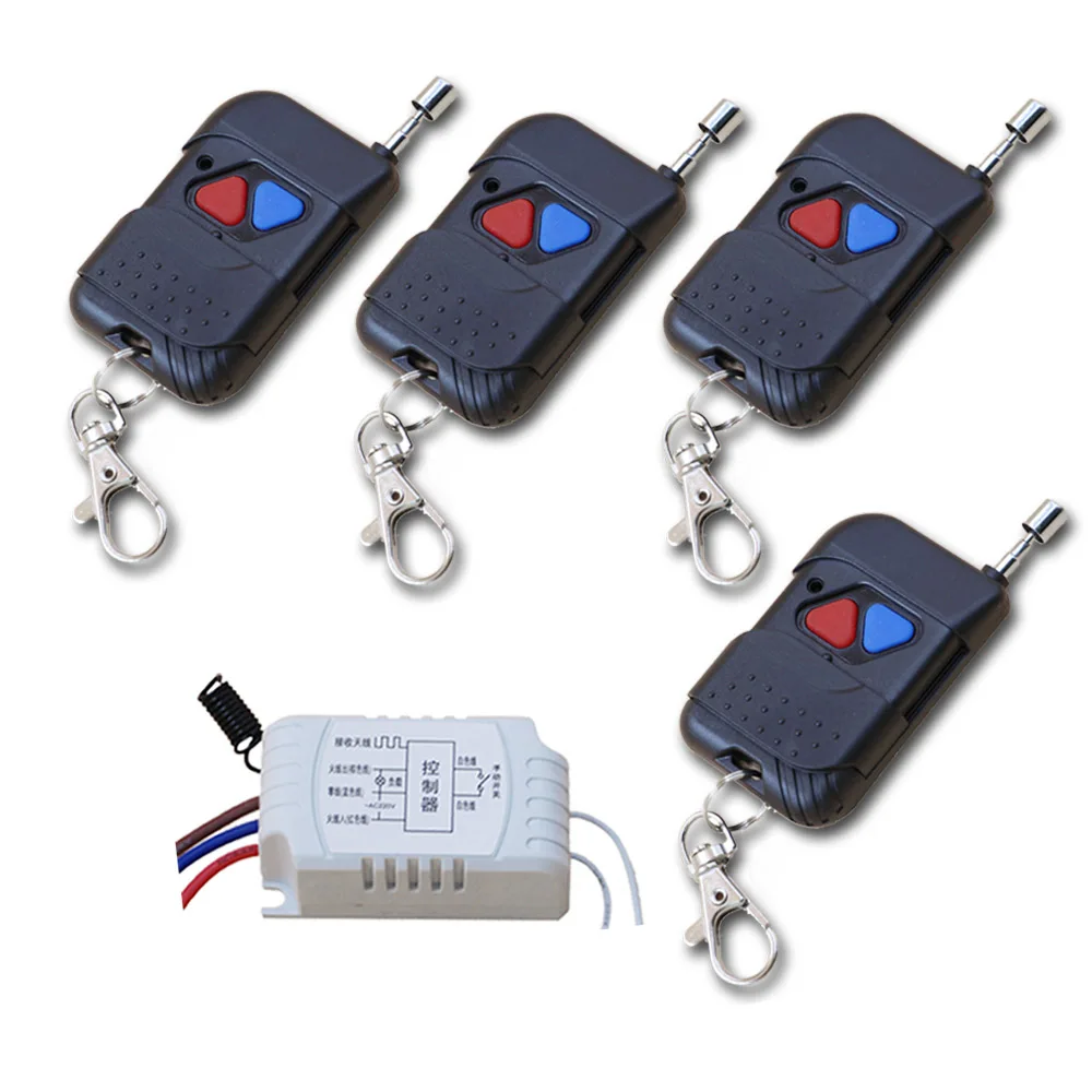 Simple Life 1CH Radio Controller RF Wireless Relay Remote Control Switch 315 MHZ 433 MHZ 4 Transmitter+1 Receiver Good Quality Simple Life 1CH Radio Controller RF Wireless Relay Remote Control Switch 315 MHZ 433 MHZ 4 Transmitter+1 Receiver Good Quality