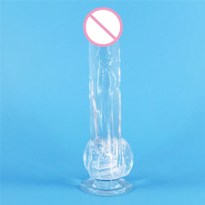 Sex Toy Dildos Clear Color Female Massager Body TPE Dildo Suction Cup Masturbator Massager Vagina Adult Sex Toy (10)