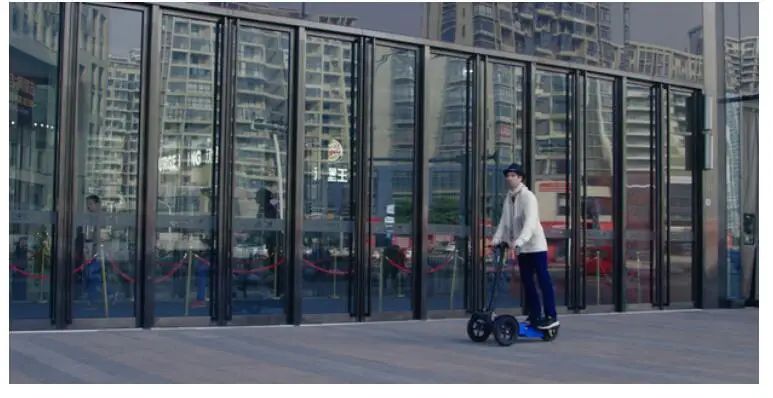 Clearance 2018 800W Three wheels Off Road Electric Scooter Folding All terrain Skateboard Foldable E-Scooter with seat Removebale battery 26