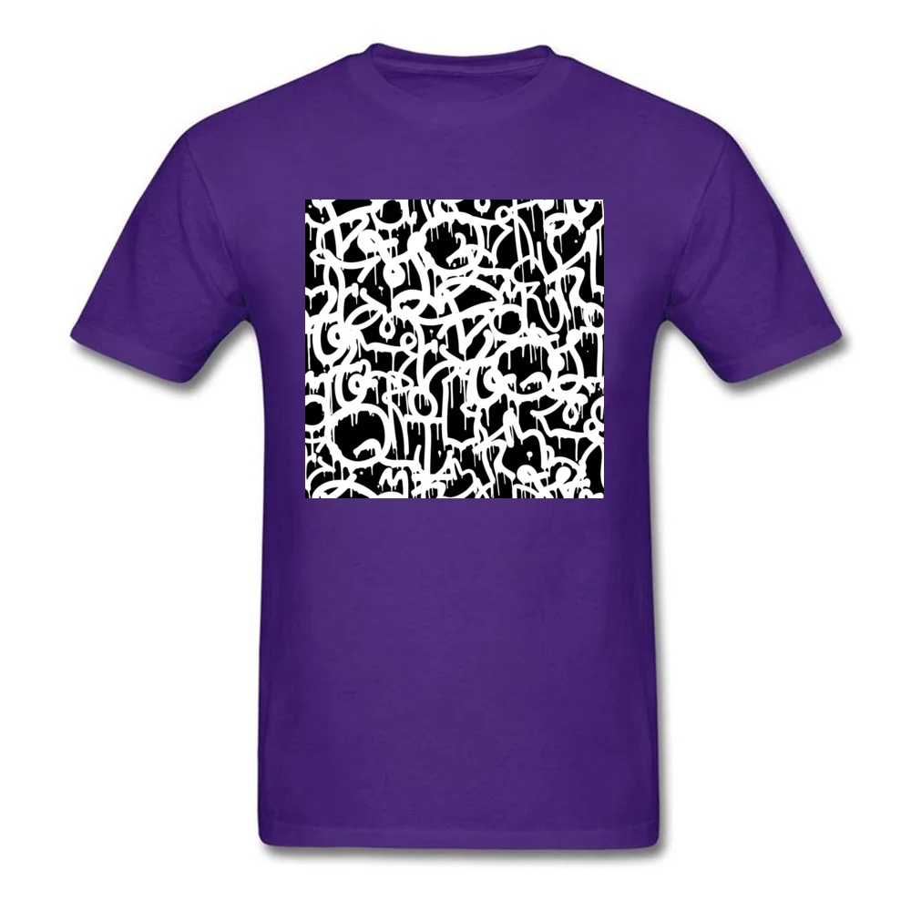 Black and White Graffiti pattern_purple