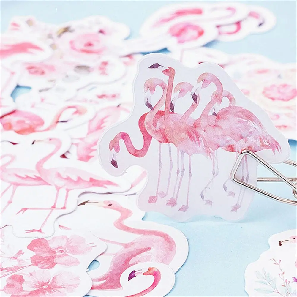 45 шт милые розовые наклейки с Фламинго Kawaii Schoool Канцтовары DIY Scarapbooking Jounal в альбом