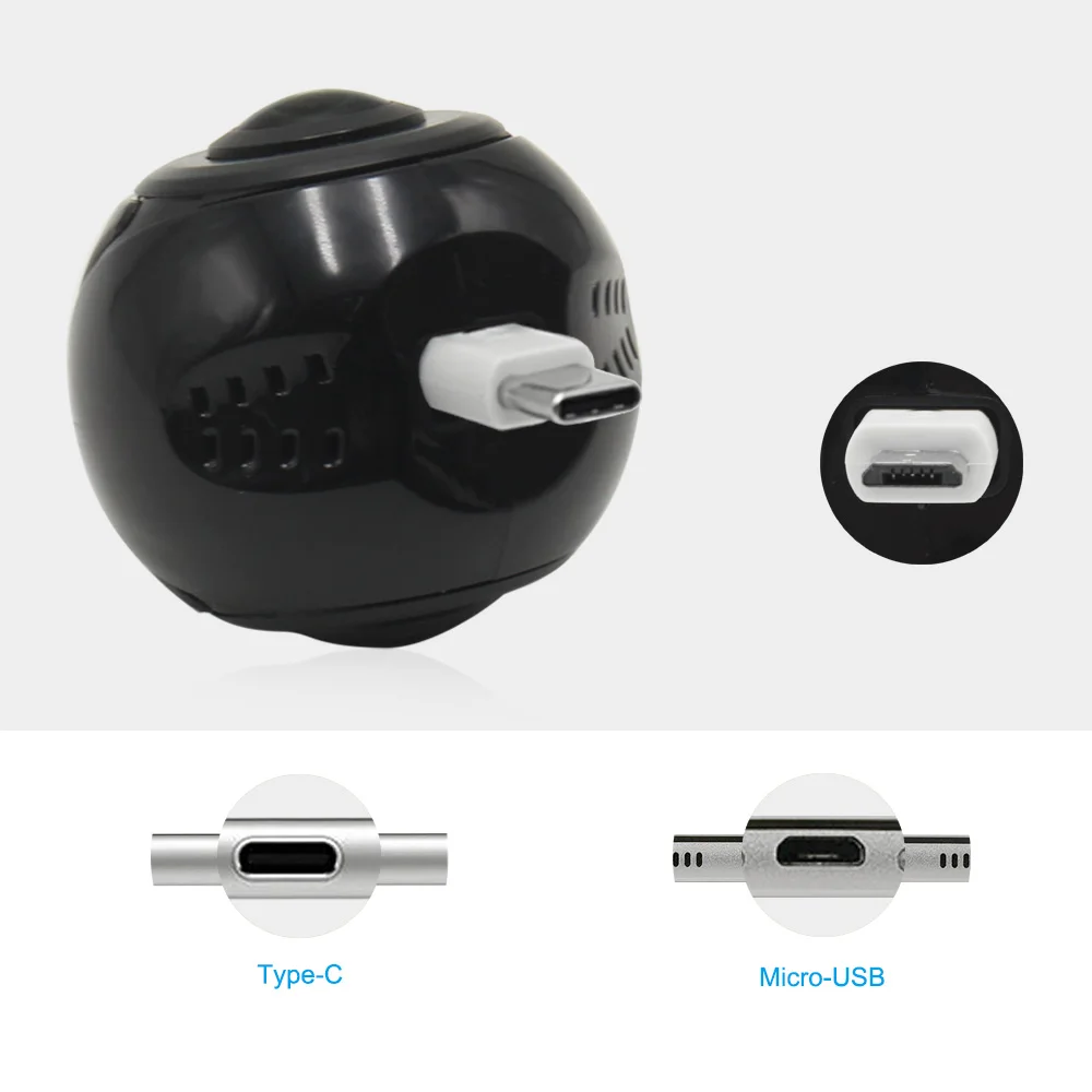 VR 360 Camera HD Video Panoramic View 180 degree Wide Angle Dual Fisheye Lens Panorama 360 Camera For Android Smartphone