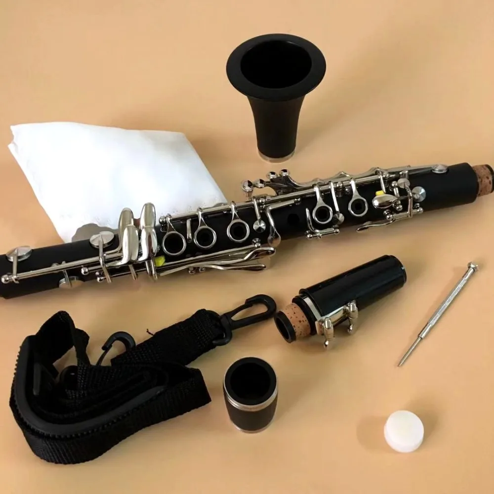 17 key Clarinet Sopranino Bakelite Clarinet Eb Keys silvering Student Grade Beginner Level klarnet clarinete beginner