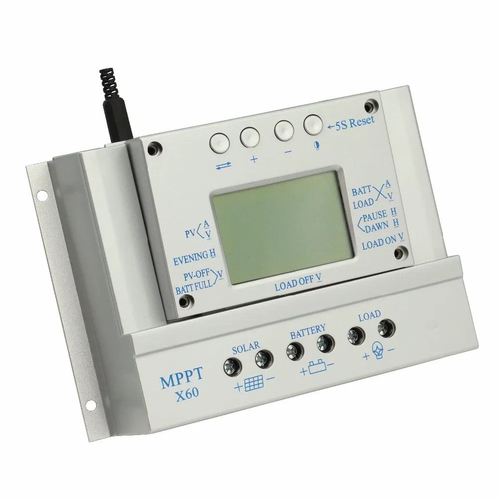 US $74.89 YSOLAR Solar Charge Controller 60A with 2m Remote Control LCD Display 12V 24V Auto Solar Charger Regulator Dual 5V USB Output