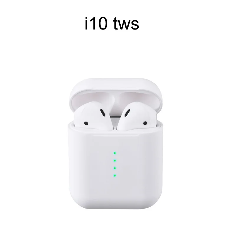 

Wireless Bluetooth Air Version 5.0 ear buds i10 i 10 tws support wireless charging pods Touch control headset Binaural Call