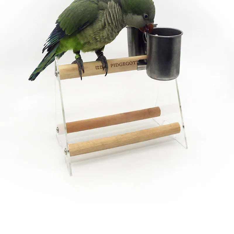 Bird Feeder Cups Food Water Feeding Bird Double Cups With Clip
