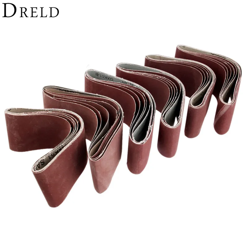 

DRELD 5Pcs 533*75mm Abrasive Polishing Sanding Belts Sanding Paper for Belt Sanders Bench Grinder 150/180/240/320/600/800 Grit